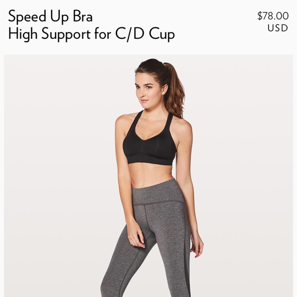 lululemon speed up bra
